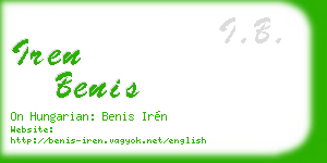 iren benis business card