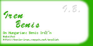 iren benis business card